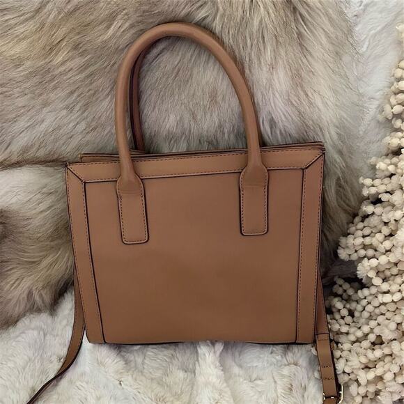 Nine West  Women's Tan Leather Shoulder Bag Adjustable Strap Medium - Picture 2 of 11